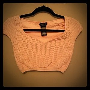 bebe crop top peach